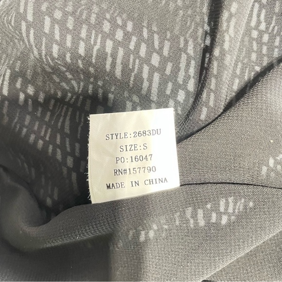 Pinch Ruffle Mini Black and White Pleated Sundress size S - Picture 11 of 15